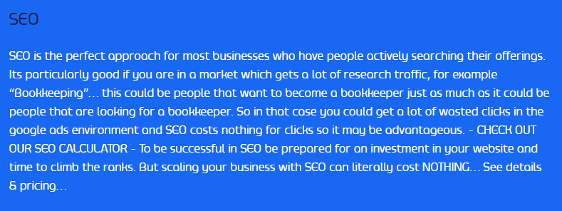 Webpage Options, Webpage Choice, Selecting Australian Web Agency